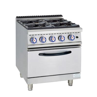 China High Quality Restaurnts 700 Gas Stove Series with 4-Burner and Electric Oven Large Cooking Equipment for sale