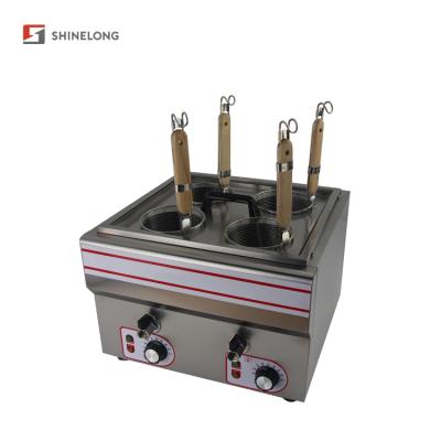 China High Quality Electric Cooking Hotel Equipment Four-Baskets Countertop Noodle Cooker Making Machine for sale