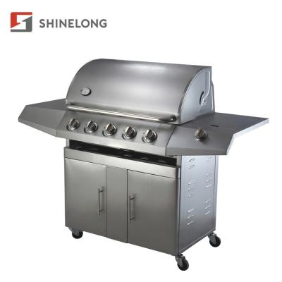 China Stainless Steel Adjustable Height Smokeless Gas Heavy Duty Outdoor Barbecue Grill for sale