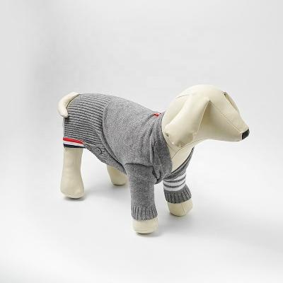 China New Style Sustainable Dog Clothes Winter Girl Pet Large 100% Cotton Knitted Dog Sweater for sale