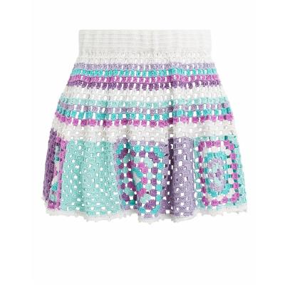 China Hot Sales Breathable Colorful Crochet Cotton Mini Skirt For Girls for sale