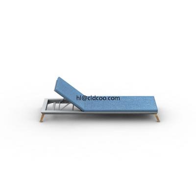 China Eco-friendly Luxury high quality swimming pool sun bed aluminum chaise lounge for sale