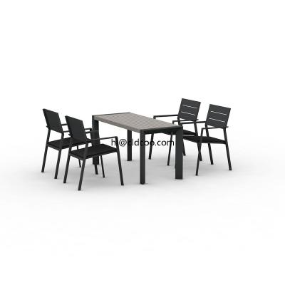 China Modern contrasting color design garden set outdoor dining table and chairs for sale