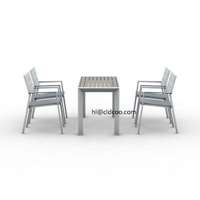 China 4 person modern aluminum table and chairs outdoor furniture for sale