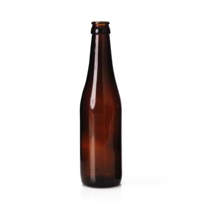 China Wholesale Viable 330ml Amber Brown Glass Bottle Clear Luxury Empty For Beer for sale