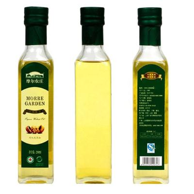 China Western Square Tableware 250ml 500ml 1000ml Glass Olive Oil Bottle Order-Friendly Green With Screw Cap for sale