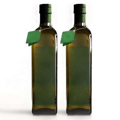 China 500ml Order-Friendly Wholesale Edible Antique Grade Green And Clear Olive Oil Glass Bottle for sale