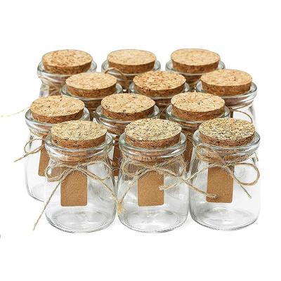 China Environmental Friendly 100ml 200ml Mini Glass Bottles Pudding Milk Yogurt Candy Jars With Cork Lid Bulk Buy From China for sale