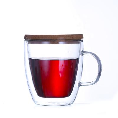 China Custom Glass Tumbler Wholesale Viable Glass Coffee Cup Logo Tea Mug Double Wall for sale