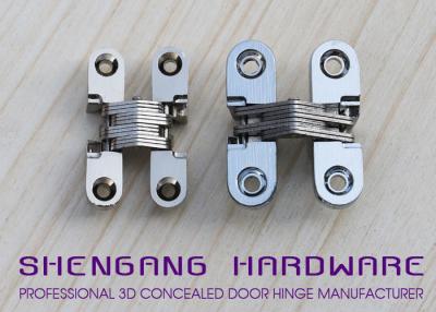 China Door Hardware Invisible Stainless Steel Hinges With Satin Chrome Finish for sale