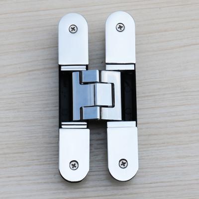 China 3d adjustable wood door hinge shiny chrome for sale