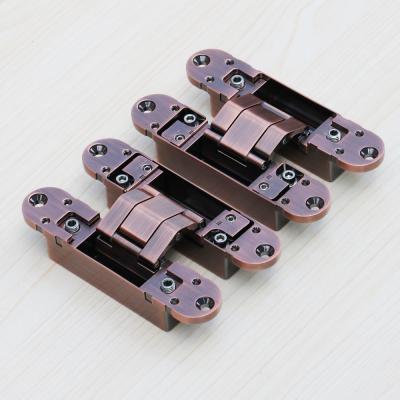 China 3d hidden door hinges manufacturer 180 Degree 3D Adjustable Invisible Door Hinges for sale