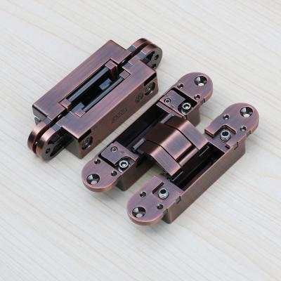 China 3d adjustable hinges concealed for interior wood door 180 degree hidden door hinges fold door hinge for sale