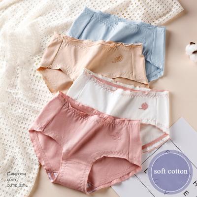 China Manufacturer Wholesale Women High Elastic Antibacterial Cotton Briefs OEM High Quality Panties Female Plus Size Underwear Women Cotton Panties for sale