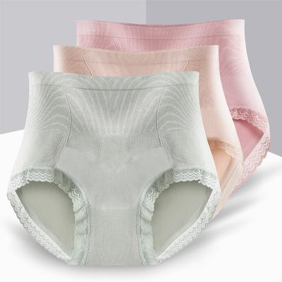 China Antibacterial High-Waist Seamless Body Shaping Pants Lace Up Trim Ladies Briefs Waist Shaping Panties Ladies Slim Shape Underwear Nylon / Cotton for sale