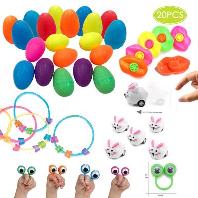 China 20PCS Eco-Friendly Small Plastic PP Gifts Easter Surprise Eggs Toys For Children And Wholesale for sale