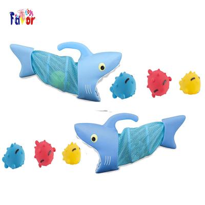 China Bath Toy Sunny Patch Spark Shark Fish Injured Pool Game with 1 Net and 4 Fish to Catch for sale