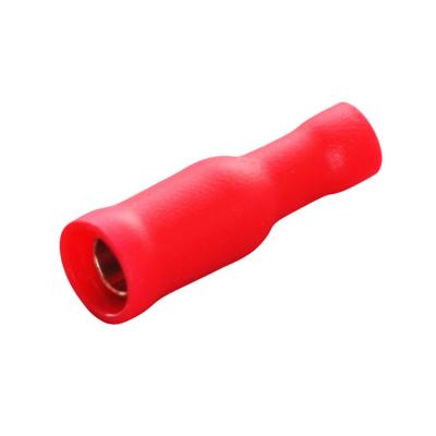 China FRD1.25-156 Brass PVC Fully Insulated Connector Tube Bullet Butt Female Quick Terminal For Flexible Cable Junction for sale