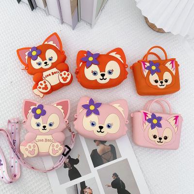 China Cute waterproof toddler linabell coin purse wallet cross cross - body bag pink silicone cartoon linabell coin purse for sale