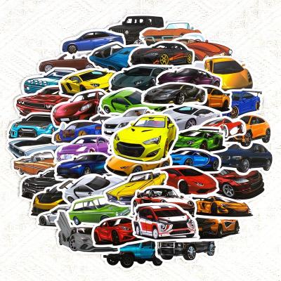 China Cartoon sticker 50-100 supercar racing graffiti stickers personality DIY car hood fashionable fresh border stickers for sale