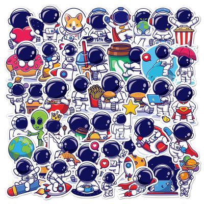 China Astronaut Stickers 50 Cartoon Universe Rocket Trolley Computer Case Graffiti Daily Statics Institute of Statistics Moon Aerospace Stickers for sale