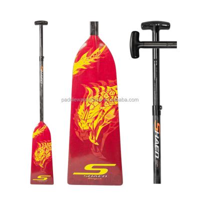 China SHAEN Unisex Full Carbon Fiber 2 Piece Adjustable Rowing Boat Dragon Boat Paddle for sale