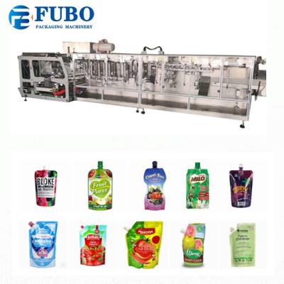 China Hign Speed ​​HFFS Liquid Spout Package Spout Filling Sealing Machine / Pouch Doy for sale