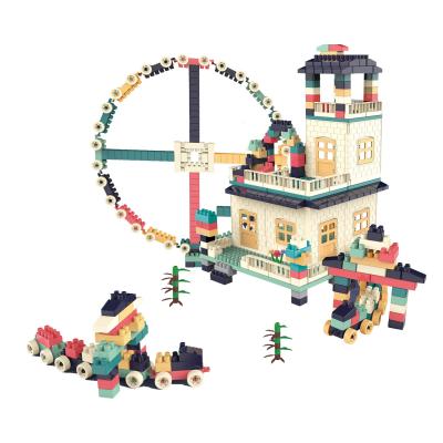 China Eco-friendly Material Toys 615pcs DIY Indoor Scene Building Block Set Children House Toys Educational Toys for sale