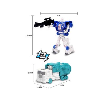 China Plastic DIY TOY Deformation Hygiene Truck Shapeshifting Robot DIY Toys Education Toys For Children for sale