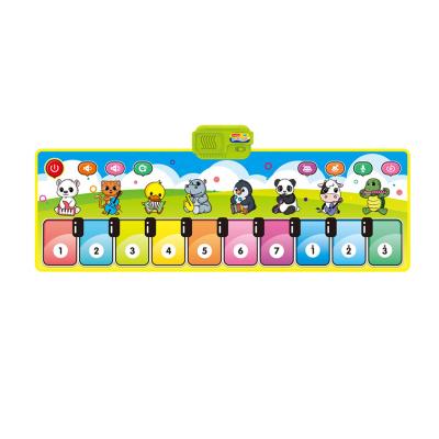 China Battery Operated Toy 110*36CM Children Play Electronic Children Educational Music Cartoon Musical Instrument Keyboard Game Mat for sale