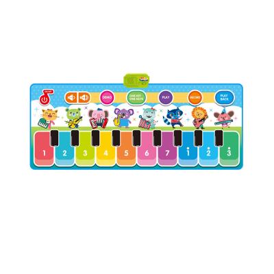 China Battery Operated Toy Large Music Mat 148*60CM Children Play Electronic Musical Instruments Animals Music Piano Blanket for sale