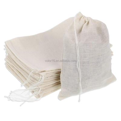 China 100% Eco-Friendly Cotton Storage Bag Eco-Friendly Reusable Groceries Produce Organic Cotton Muslin Bags for sale