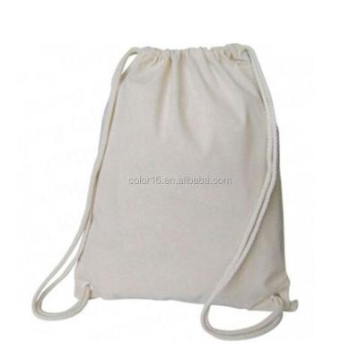 China 100% Eco-friendly promotional custom cotton fabric empty drawstring storage bags white for shoe for sale