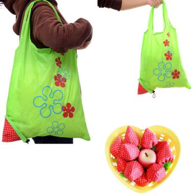 China Recycled factory direct cheap reusable orange polyester shopping bag storage soft nylon folding bag for sale