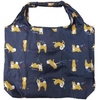 China Cheap Reusable Custom Foldable Polyester Tote Bag With Dog Logo 600 Denier Color Supply From Reclycled Factory Directly for sale