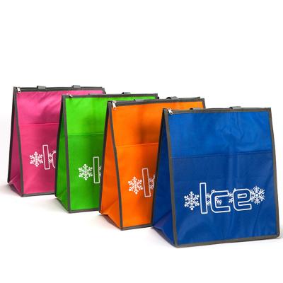 China New Design Double Thermal Reusable Clear Lunch Bags Thermal Insulated Grocery Bag For Kids for sale