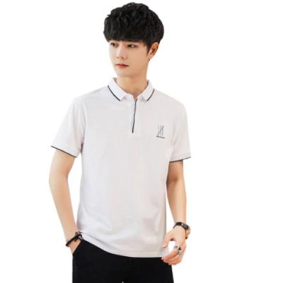 China 2022 summer new fashion lapel V-neck casual QUICK-DRY T-shirt men's short-sleeved polo shirt for sale