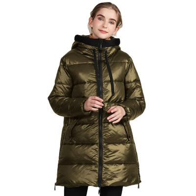 China New Arrival Famale QUICK DRY Women Windproof Long Slim Fit Overcoat Hooded Padded Long Stripper Custom Jacket for sale