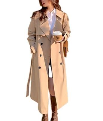 China New waterproof custom made long trench coat for women ladies plus size ladies coat spring outdoor wear long trench coat women for sale