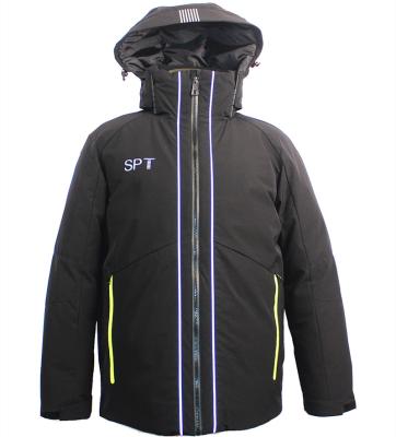 China QUICK DRY custom winter coat outdoor men outwear black hooded ski snow jacket for sale