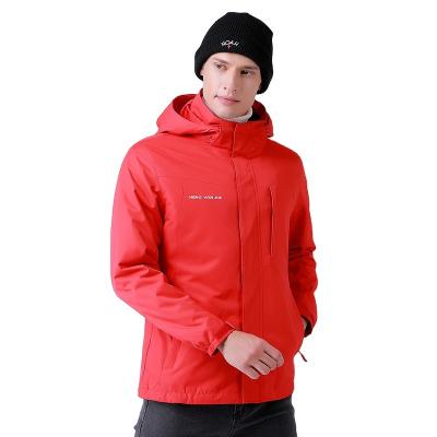 China Custom Waterproof Duffle Waterproof Ski Jacket With Fleece Liner Snow Coat 3 In-1 Warm Windproof Parka For Men for sale