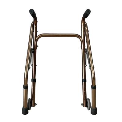 China Hospital Factory Cheap Rehabilitation Equipment Folding Mobility Frame Walker Walking Aids For Adults for sale