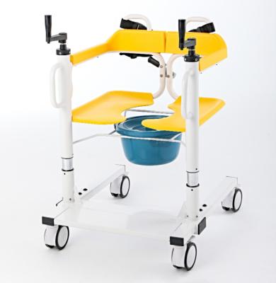 China Factory supply wholesale manual toilet commode transfer wheelchair patient wheelchair transfer chair for sale