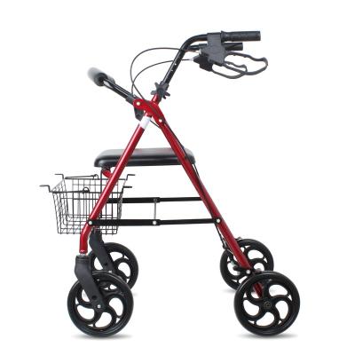 China Wholesale Price Collapsible Folding Forearm Rollator Elderly Straight Walking Auxiliary Trolley for sale