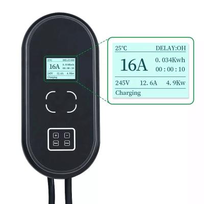 China AC 22KW 32a ev car charger box type2 400v three phase home charging wall mounted charging stations for sale