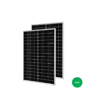 China Professional Solar Panel System Manufacturer 50W Crystal Portable Solar Panel Mono Single Solar Panels for sale