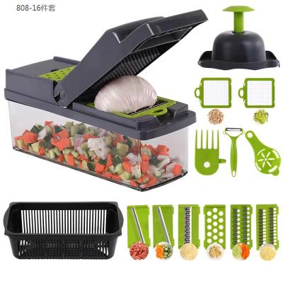 China 2022 14 Pcs Viable Multifunctional Potato Peeler Julienne Cutter Vegetable Chopper Onion Dicer Food Slicer for sale