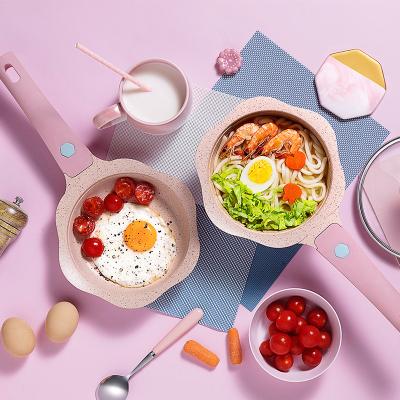 China Pan Small Milk Pot Children Baby Food Pot Set Viable Nonstick Medical Stone Noodles Soup Small Small for sale