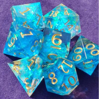 China New Trendy Resin Polygon Polyhedral Dies D4 D6 D8 D10 D12 D20 D% DND Custom Custom For D&D Board Game for sale