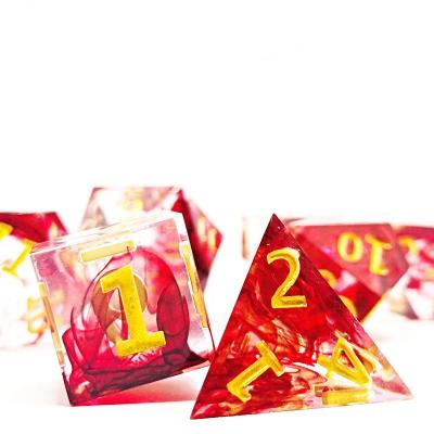 China DND/RPG Fashionable Best-selling Crystal Set of Blood Effect Acute Angle Resin Dies Cuts Edge Resin Dies for sale